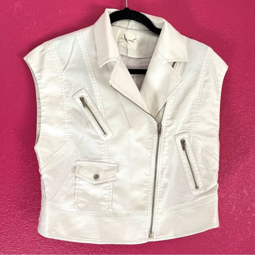 Tasse Tasse Collar Sleeveless Zipper Vest